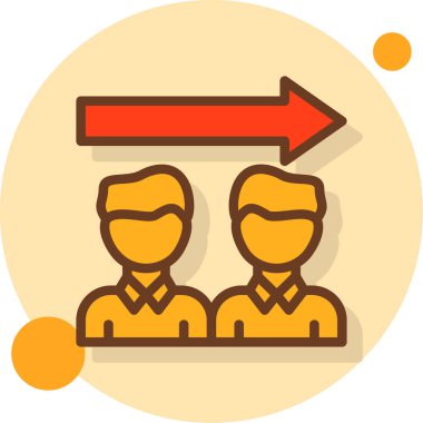 Takım çalışması simgesinin vektör illüstrasyonu