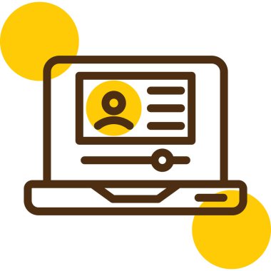 Bilgisayar. Web simgesi basit illüstrasyon