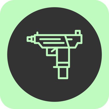 silah simgesi soyut arkaplanda izole edildi