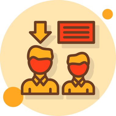 Takım çalışması için iş yönetimi dairesi simgesi