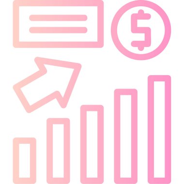 iş grafiği simgesi, vektör illüstrasyonu