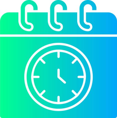 Saat simgesi vektör illüstrasyonu