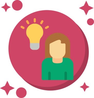 Kadın fikri. fikir simgesi