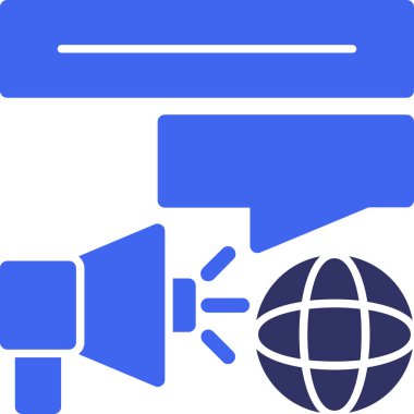 Konuşmacı. Web simgesi basit illüstrasyon