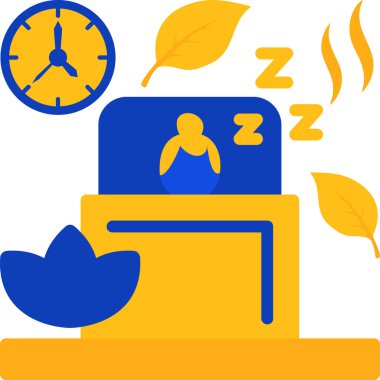 İki Renkli Uyku Ağı simgesi, vektör illüstrasyonu