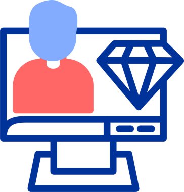 avatar bilgisayar simgesi, vektör illüstrasyonu