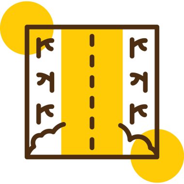 Yol işaretleri simgesi, vektör illüstrasyonu