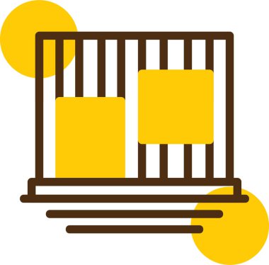  Çerçeveleme Sarı Doğrusal Çizim