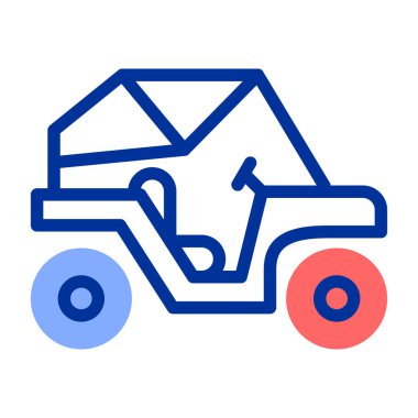 Bir araba simgesinin vektör illüstrasyonu