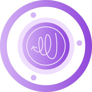 Dairesel bir simgenin vektör illüstrasyonu