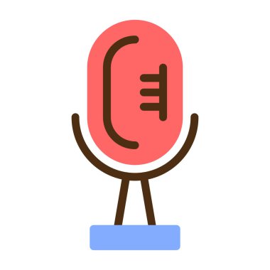 mikrofon simgesi vektör illüstrasyonu