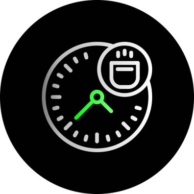 Saat simgesi vektör illüstrasyonu