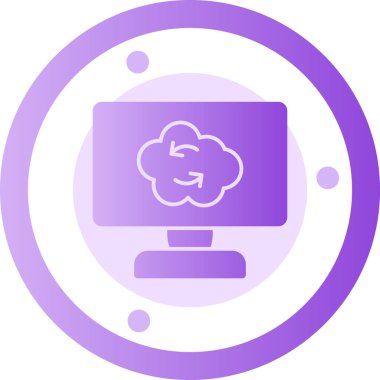 bulut web simgesi, basit vektör illüstrasyonu