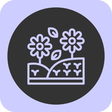 güzel bahçe vektör çizgisi simgesi