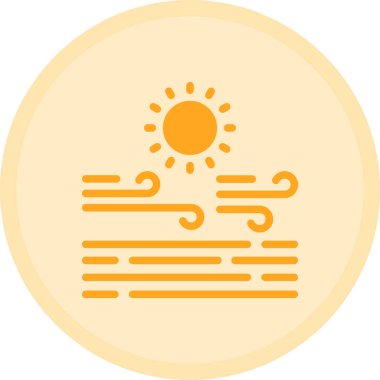 Güneş. Web simgesi basit illüstrasyon