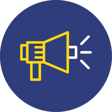 Megafon. Web simgesi basit illüstrasyon