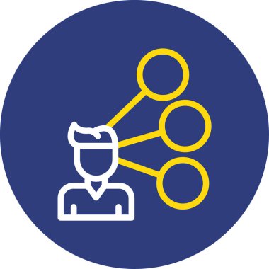 Dizüstü bilgisayar simgesi olan bir adamın vektör çizimi