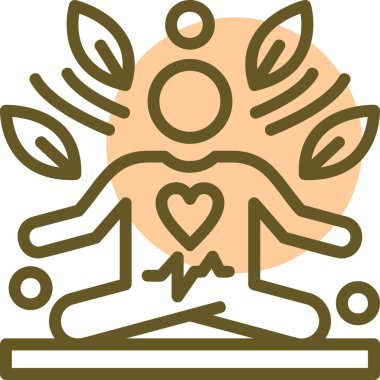 yoga. Web simgesi basit illüstrasyon