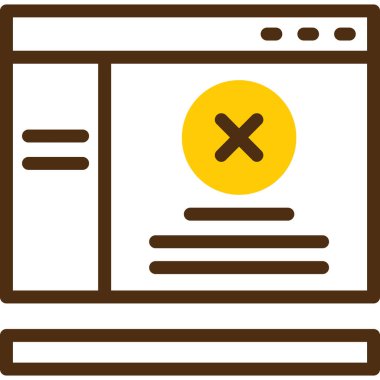 Tarayıcı tarayıcı hata simgesi - taslak biçimi