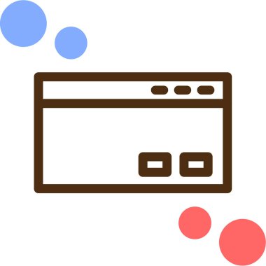 tarayıcı web simgesi, basit vektör illüstrasyonu