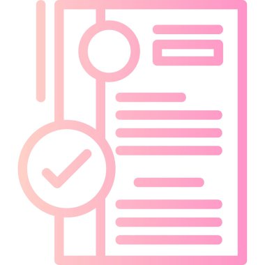 Kontrol listesi simgesi, vektör illüstrasyonu