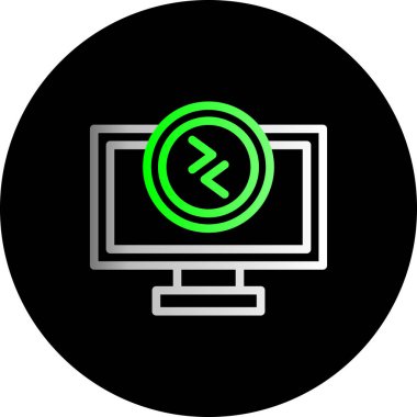 Dizüstü bilgisayar simgesi vektör çizimi