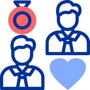 Kalp ikonu vektör illüstrasyonu