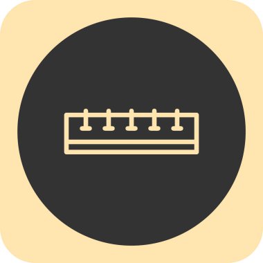 ahşap çit simgesi, vektör illüstrasyonu