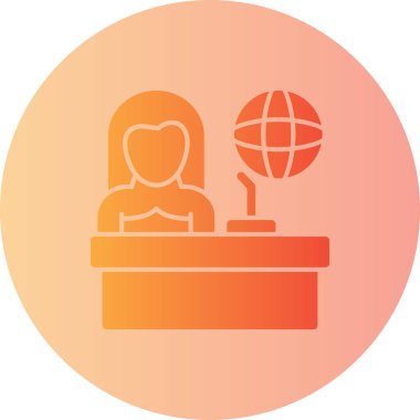 Dizüstü bilgisayarı olan bir adamın vektör simgesi