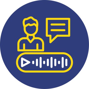 Sohbet simgesinin vektör illüstrasyonu