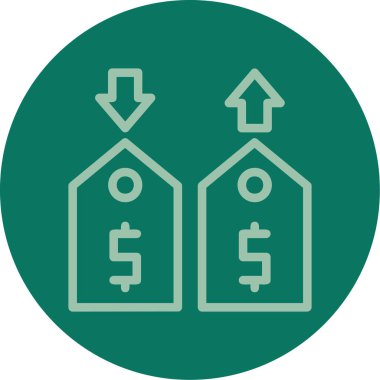 Dolar. Web simgesi basit illüstrasyon