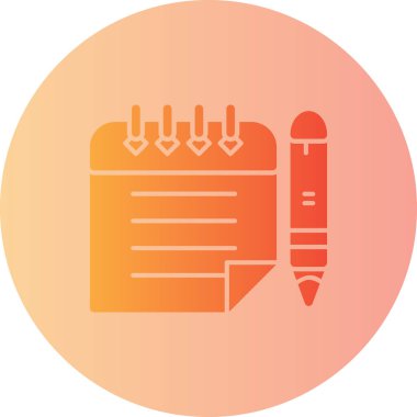 Kalem. Web simgesi basit illüstrasyon