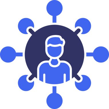 İş yönetimi ikonu. vektör illüstrasyonu