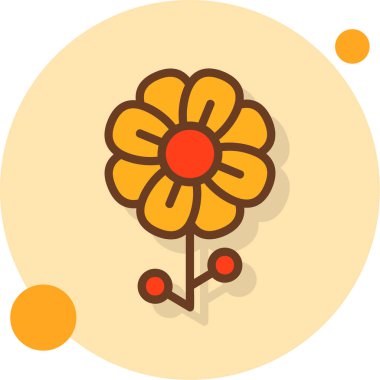 Çiçek. Web simgesi basit illüstrasyon