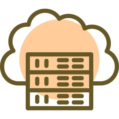 Cloud sunucu simgesi doldurulmuş ana hatlar biçiminde sunuluyor