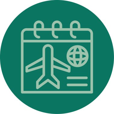 Uçak simgesinin vektör illüstrasyonu