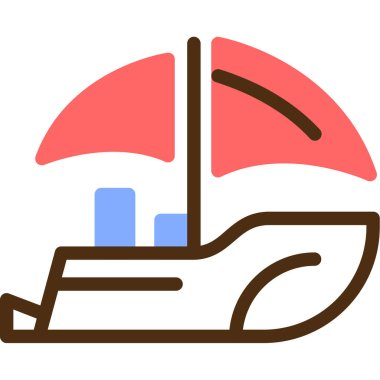 Tekne. Web simgesi basit illüstrasyon