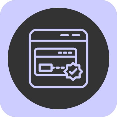 Tarayıcı. Web simgesi basit illüstrasyon