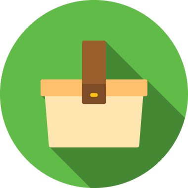 El bilgisayarı Basket Düz Gölge Ağı simgesi, vektör illüstrasyonu