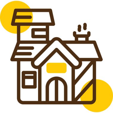 Bir ev simgesinin vektör illüstrasyonu