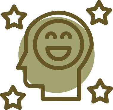 Mutlu gülümseme ikonu, vektör illüstrasyonu