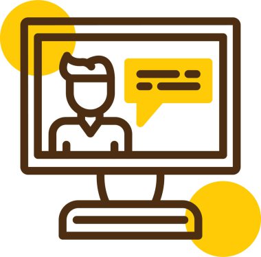 Konuş. Web simgesi basit illüstrasyon