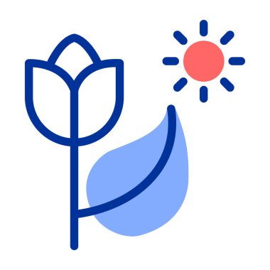 Bitki. Web simgesi basit illüstrasyon