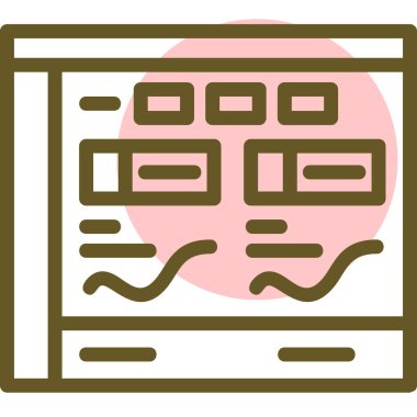 Web sayfası simgesi, vektör illüstrasyonu