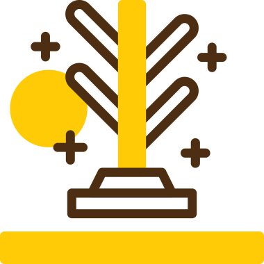 Noel şekeri ikonu doldurulmuş ana hatlarıyla