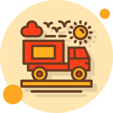 İtfaiye aracı vektör simgesi