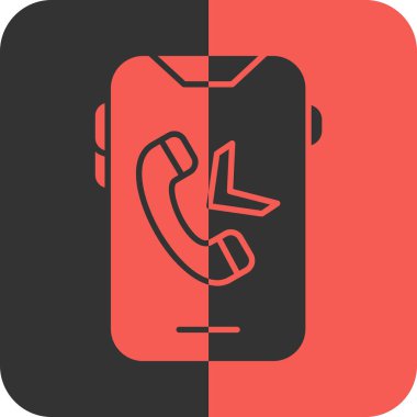 Arama telefon simgesi soyut arkaplanda izole edildi