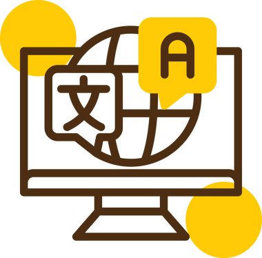 Bilgisayar. Web simgesi basit illüstrasyon