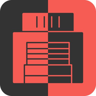 Buzdolabı Web Simgesi, Basit İllüstrasyon