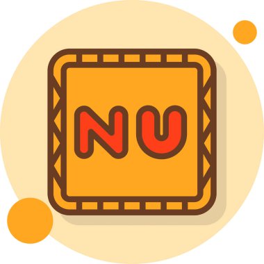 Bir n harfi simgesinin vektör illüstrasyonu